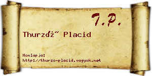 Thurzó Placid névjegykártya